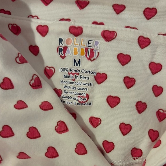 Like New Roller Rabbit Pink Heart Set (Long Sleeved Short Set) - Picture 2 of 2
